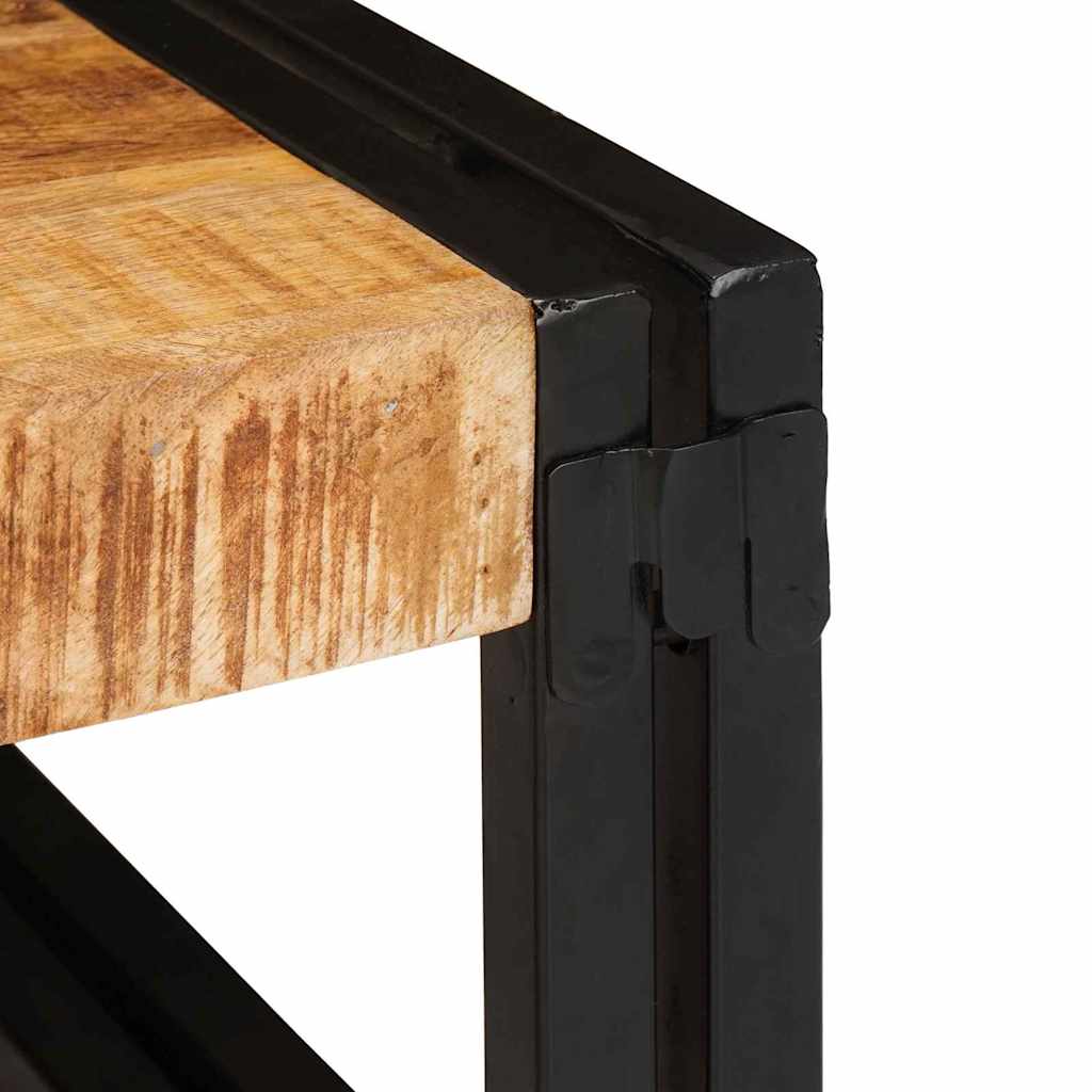 Badezimmer Regal 100 x 50 x 23 cm Massives Mango Holz, Eisen