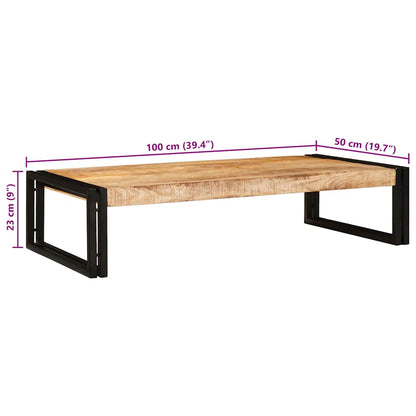 Badregal für Braun 100 x 50 x 23 cm Massives rohes Mangoholz