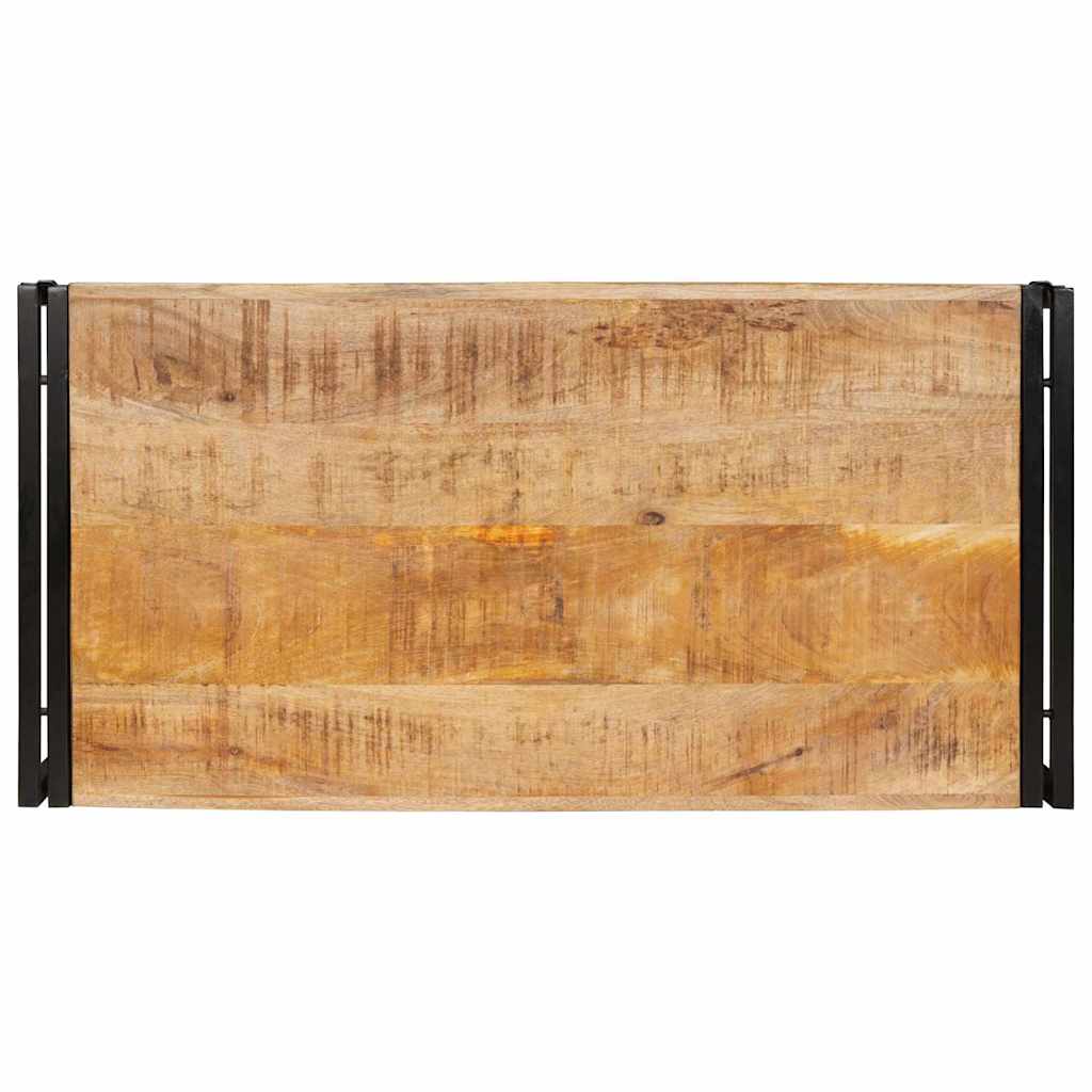 Badezimmer Regal 100 x 50 x 23 cm Massives Mango Holz, Eisen