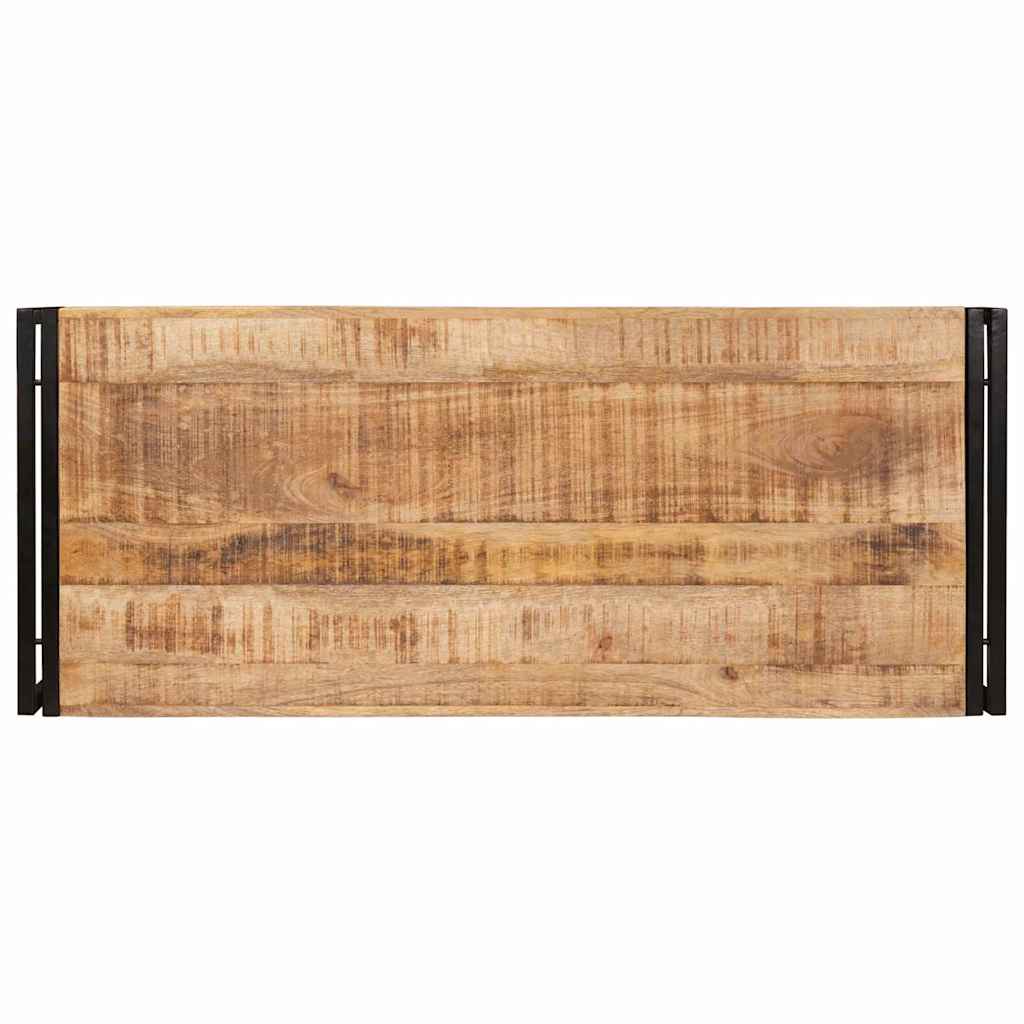 Badezimmer Regal 120 x 50 x 23 cm Massives Mango Holz, Eisen