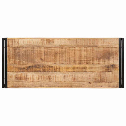 Badregal für Braun 120 x 50 x 23 cm Massives rohes Mangoholz