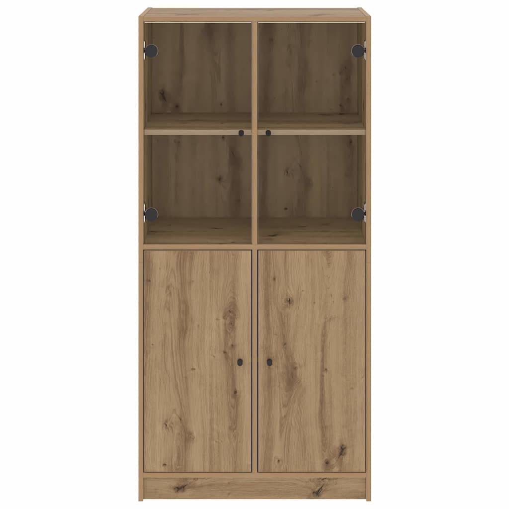 Highboard mit Türen Artisan-Eiche 68x37x142 cm Holzwerkstoff