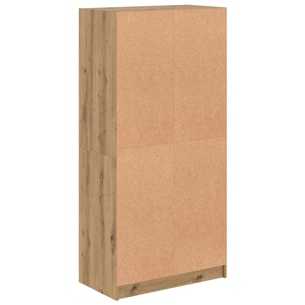 Highboard mit Türen Artisan-Eiche 68x37x142 cm Holzwerkstoff
