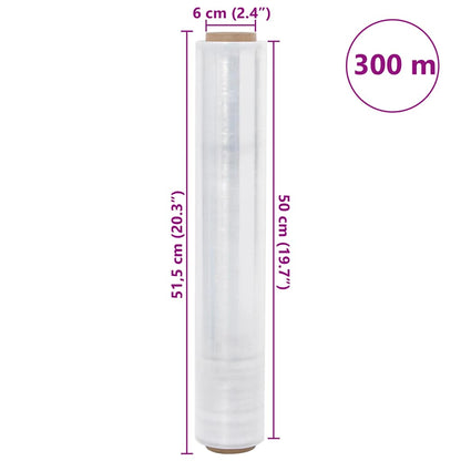Stretchfolie 2 Stk. Transparent 30 μm 50 cm x 300 m