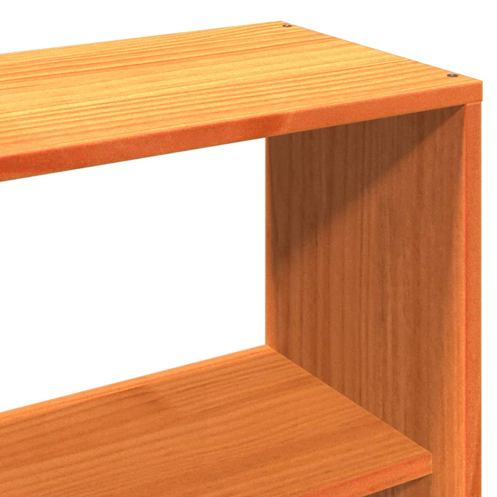 Massivholzbett ohne Matratze Wachsbraun 135x190 cm Massivholz