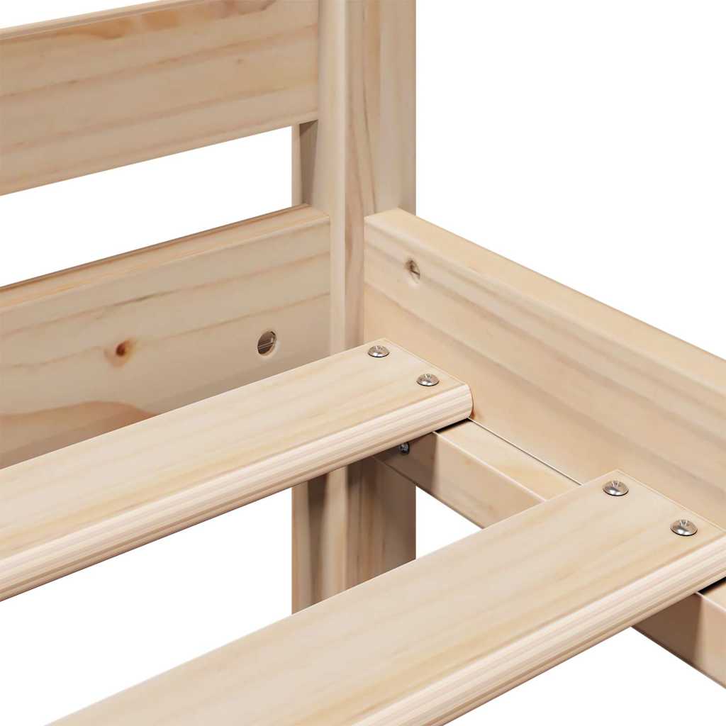 Massivholzbett mit Regal ohne Matratze 100x200 cm Kiefer