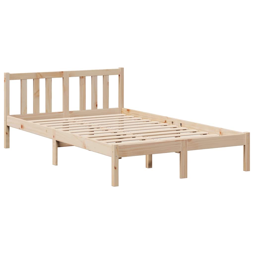 Massivholzbett mit Regal ohne Matratze 135x190 cm Kiefer