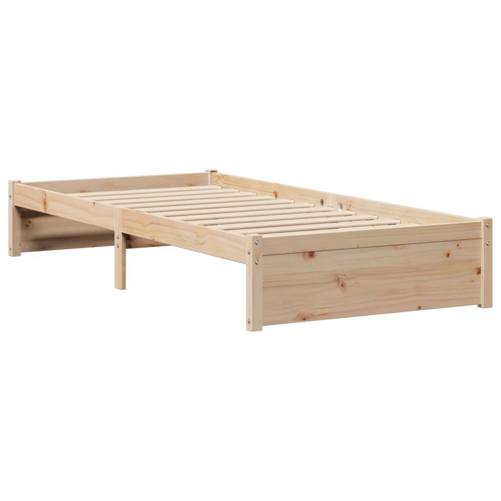 Massivholzbett mit Regal ohne Matratze 90x200 cm Kiefernholz