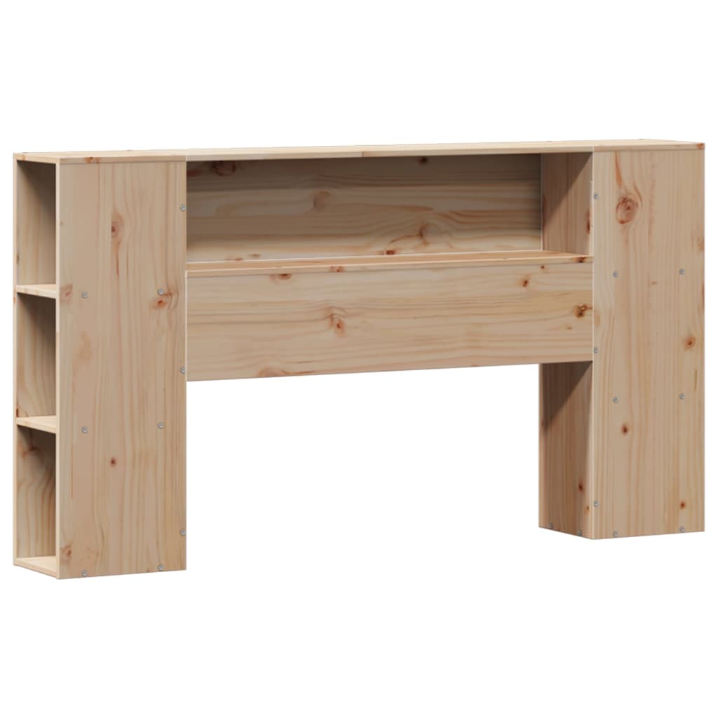 Massivholzbett mit Regal ohne Matratze 135x190 cm Kiefer