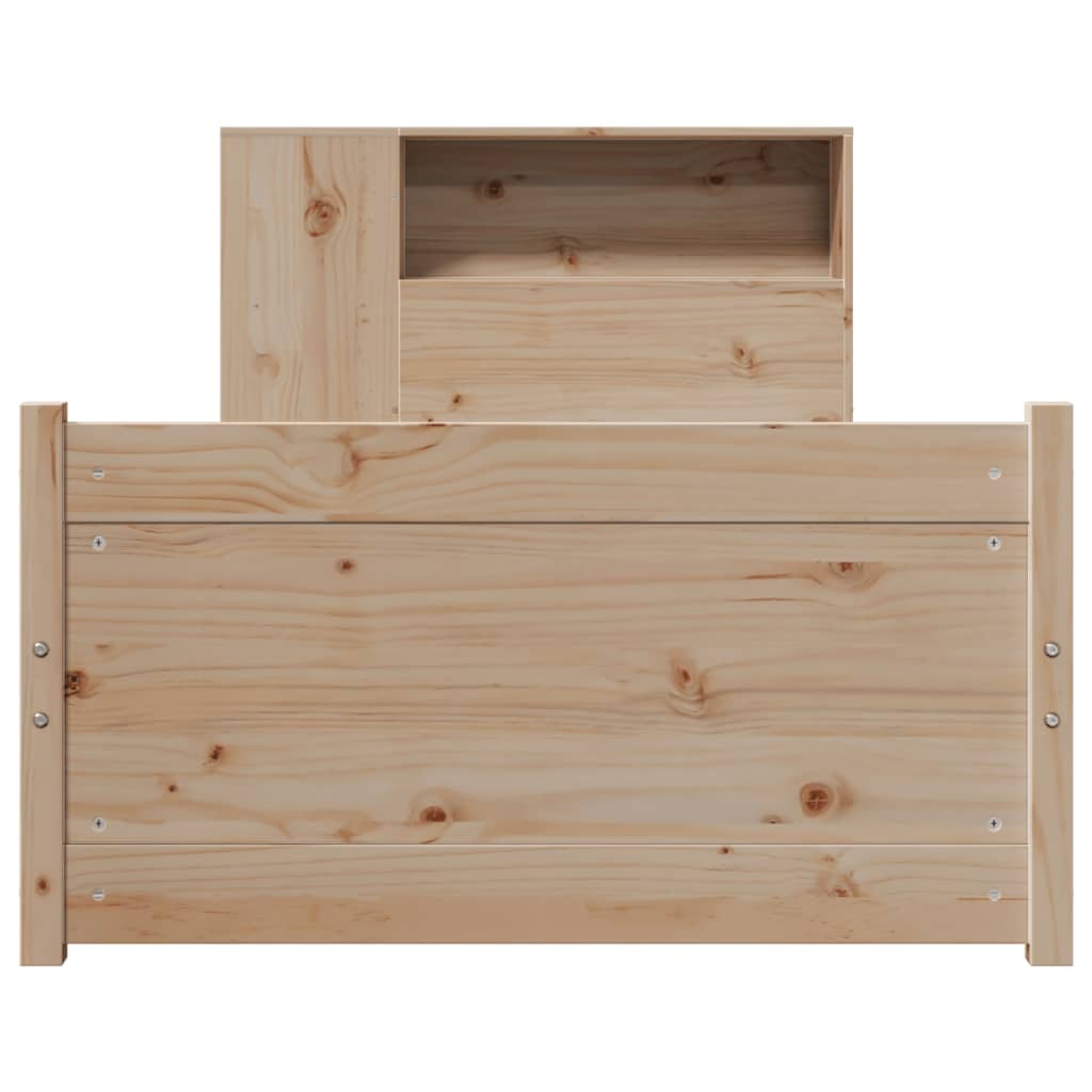Bücherregalbett ohne Matratze 75x190 cm Massivholz Kiefer