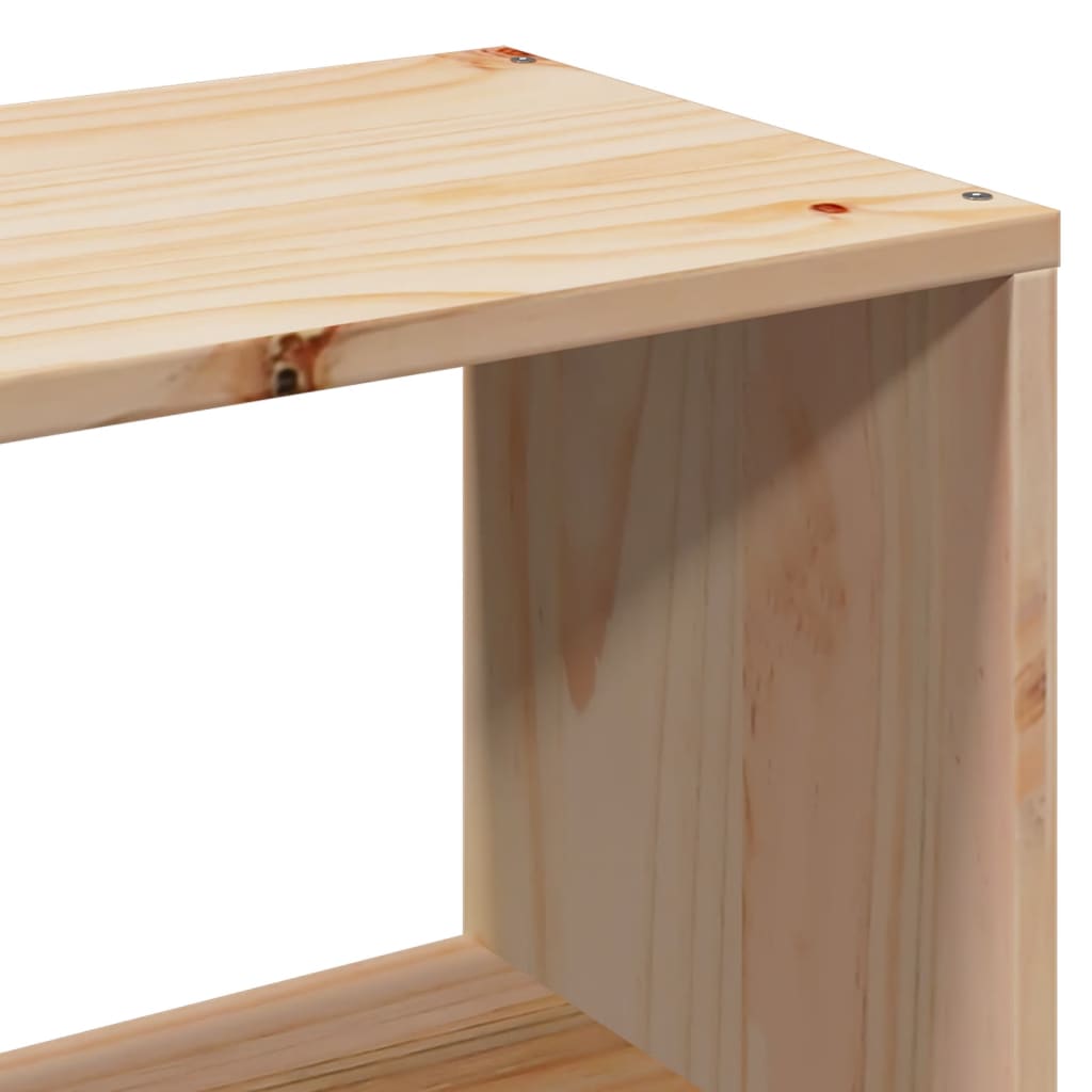 Lit en bois massif avec étagère sans matelas 140x200 cm pin