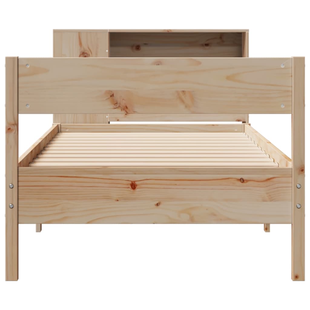 Bücherregalbett ohne Matratze 75x190 cm Massivholz Kiefer