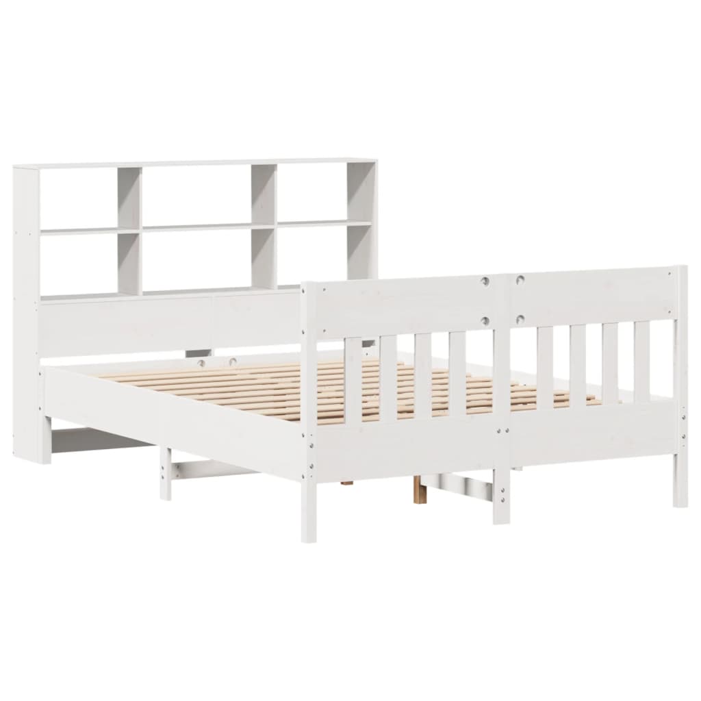 Massivholzbett ohne Matratze Weiß 160x200 Kiefernholz
