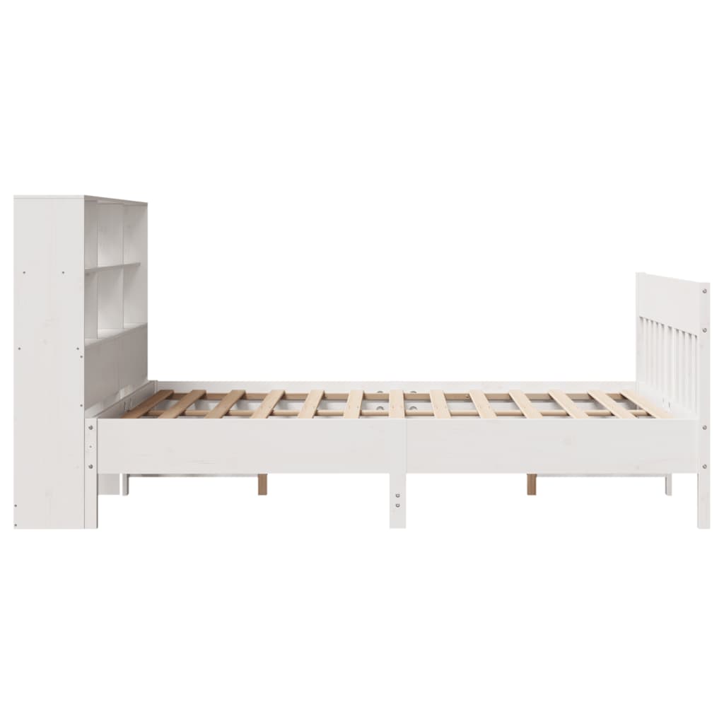 Massivholzbett ohne Matratze Weiß 160x200 Kiefernholz