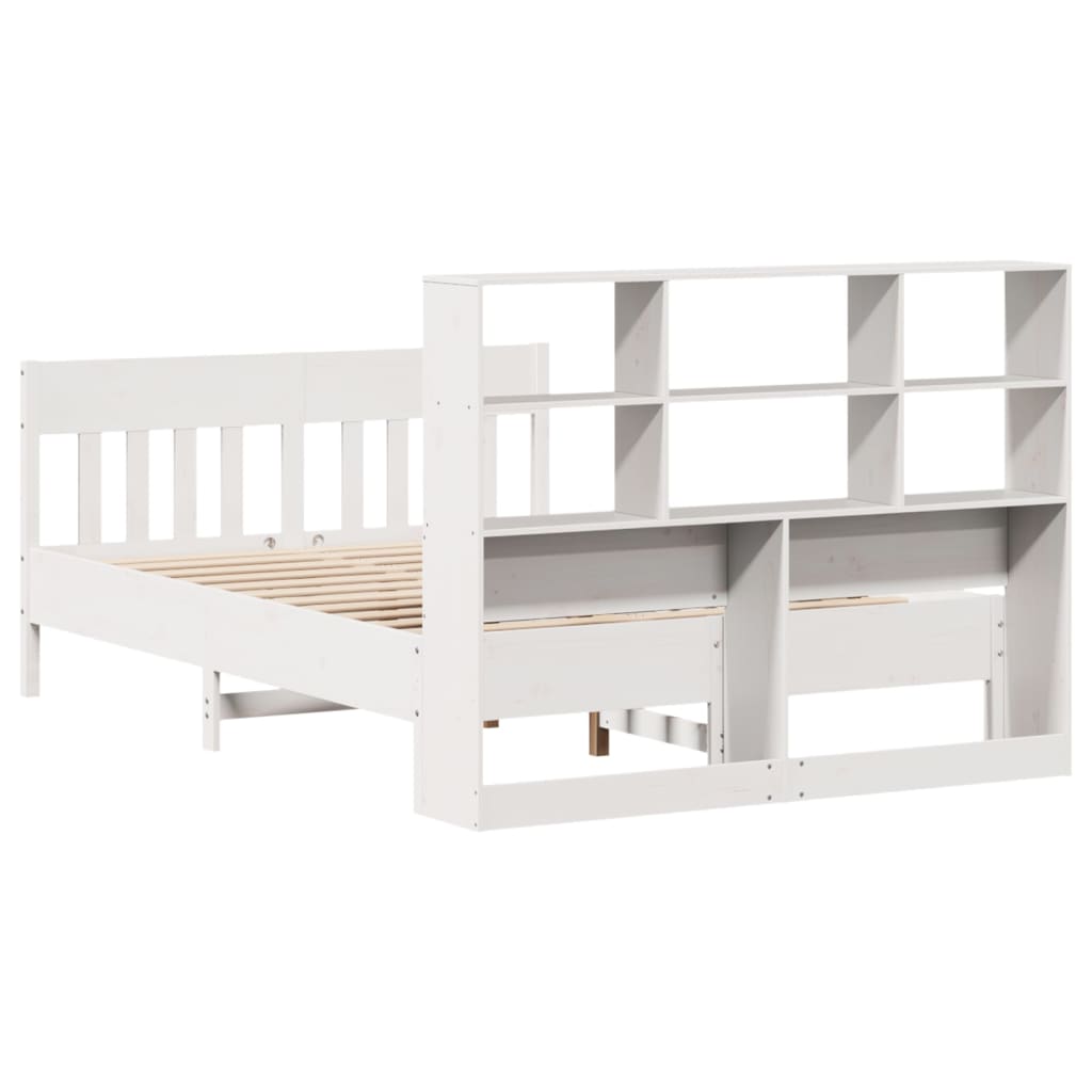 Massivholzbett ohne Matratze Weiß 160x200 Kiefernholz
