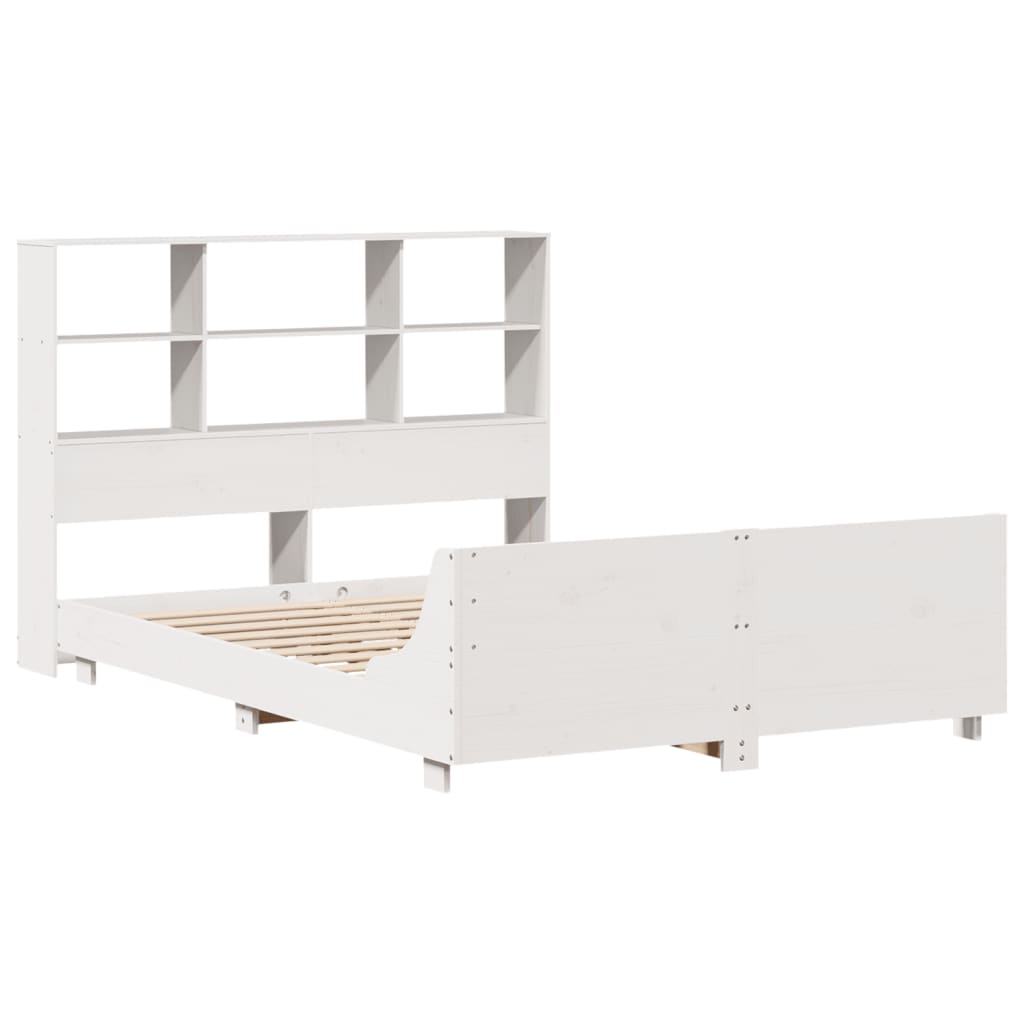 Massivholzbett ohne Matratze Weiß 160x200 Kiefernholz