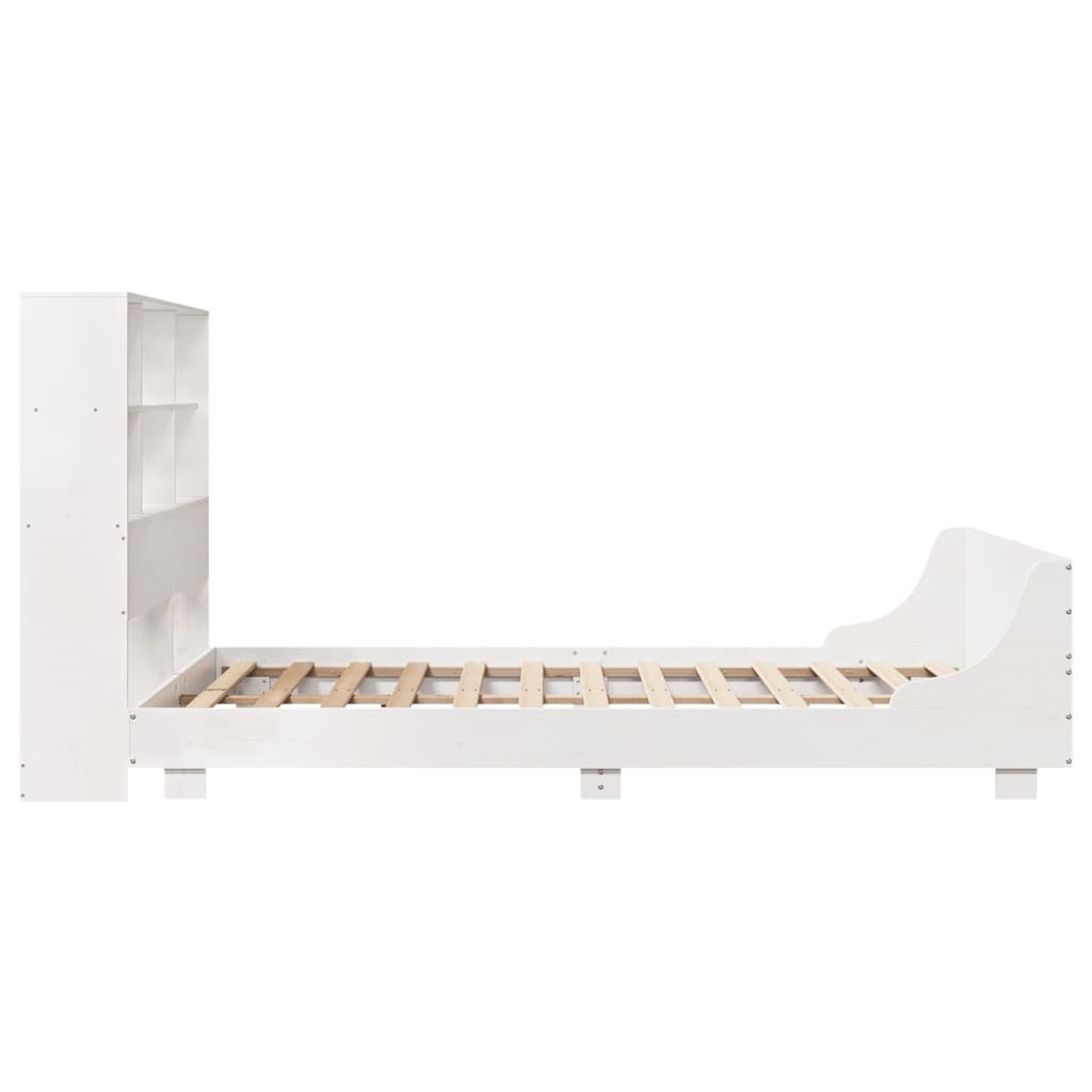 Massivholzbett ohne Matratze Weiß 160x200 Kiefernholz