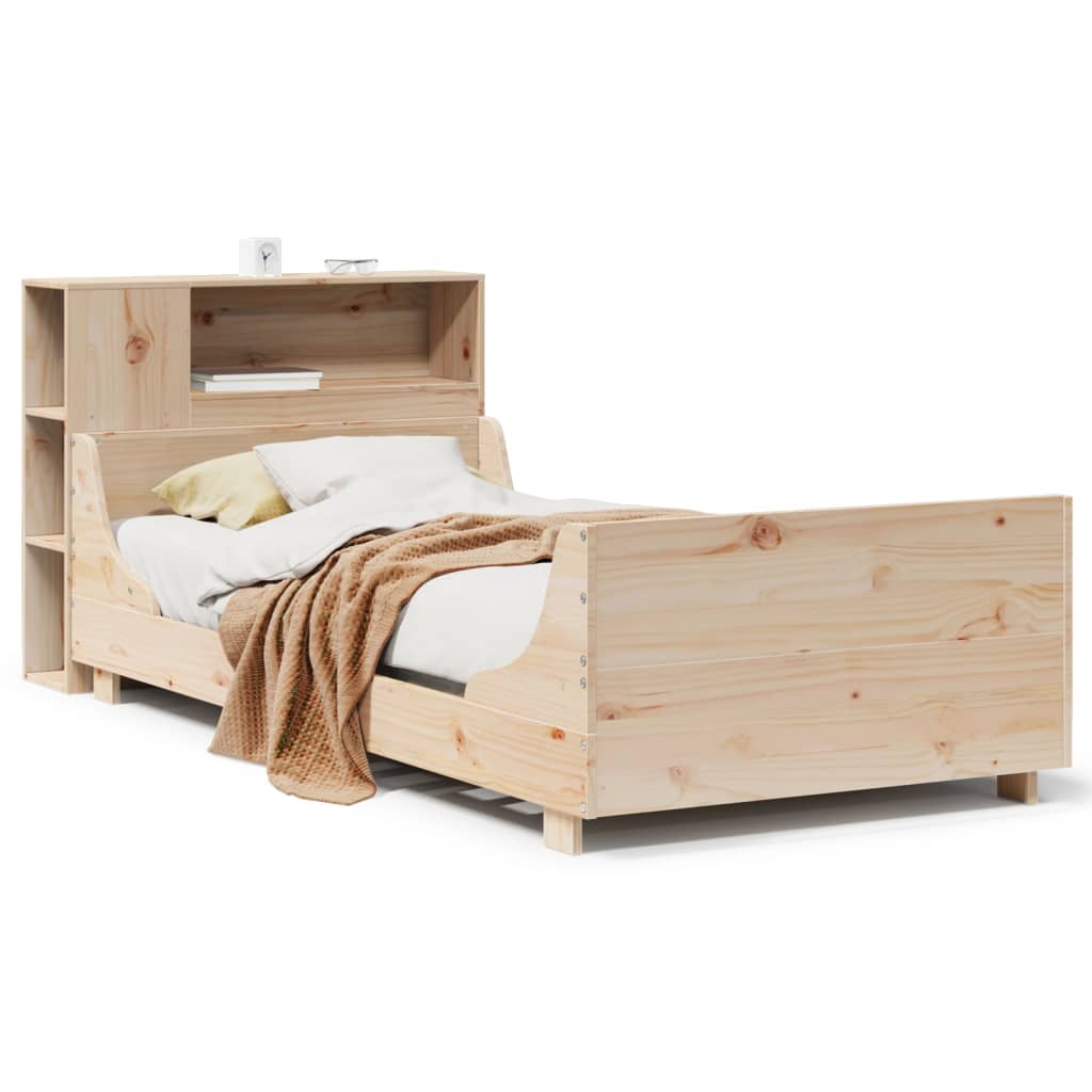 Massivholzbett ohne Matratze 75x190 cm Kiefernholz