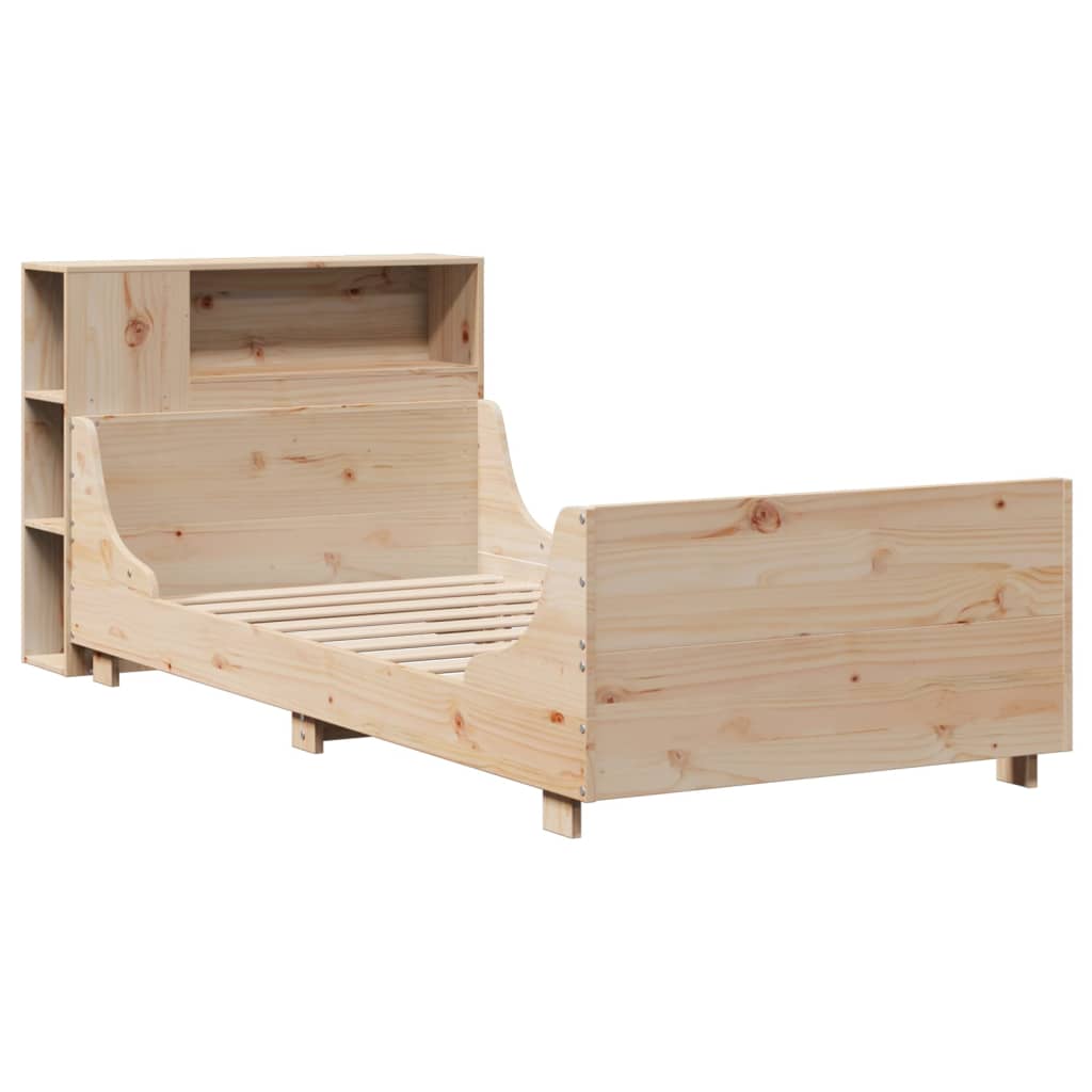 Massivholzbett ohne Matratze 75x190 cm Kiefernholz