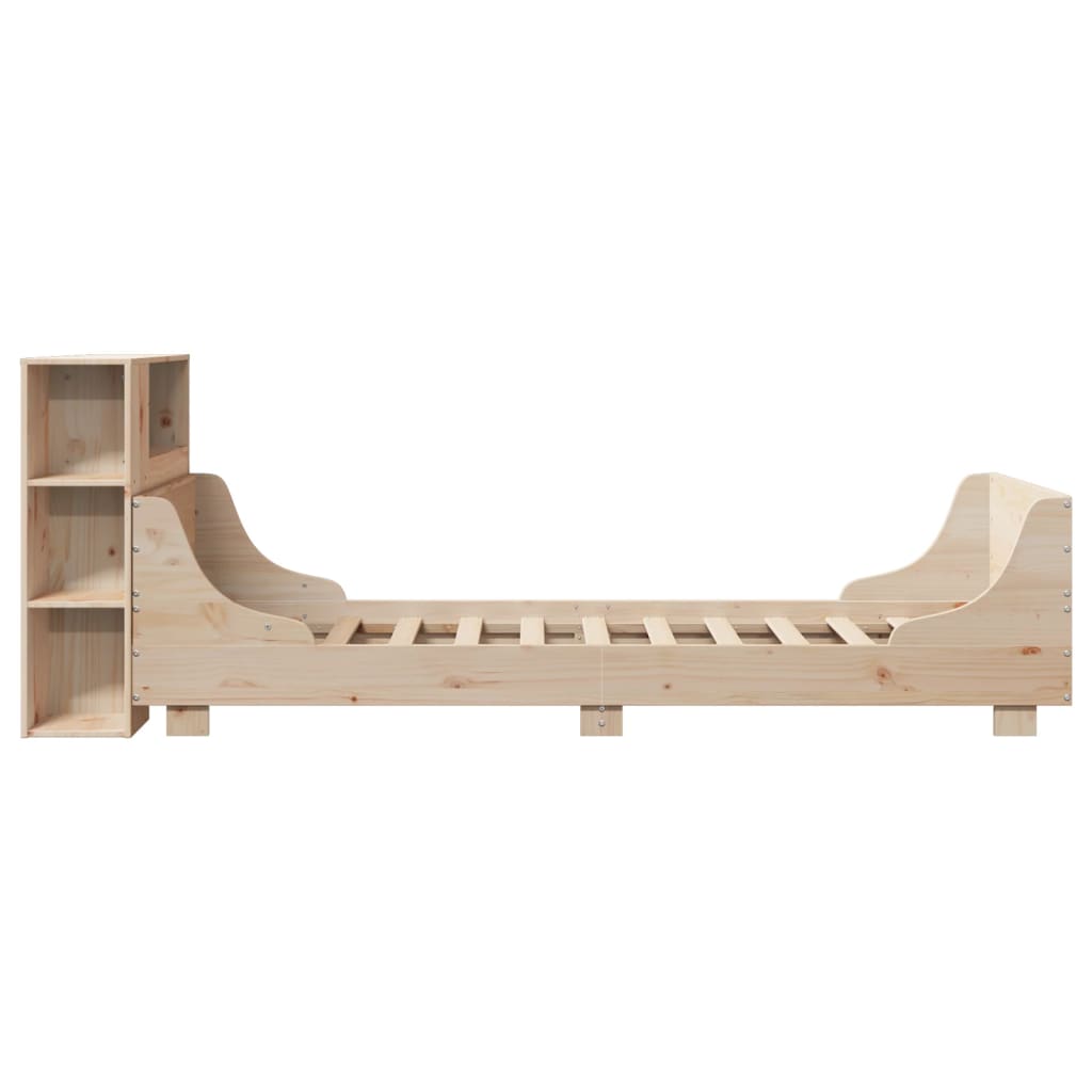 Massivholzbett ohne Matratze 75x190 cm Kiefernholz