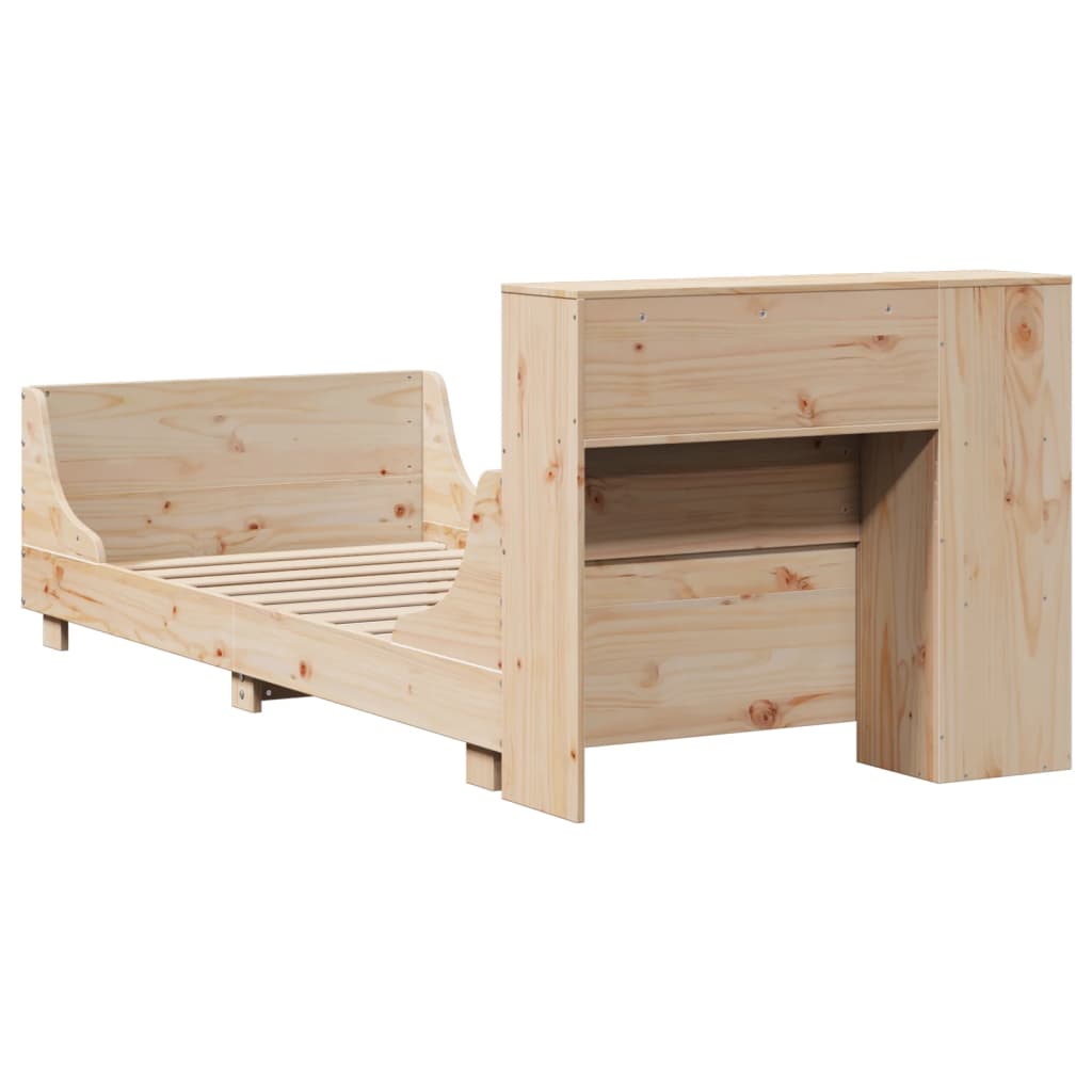 Massivholzbett ohne Matratze 75x190 cm Kiefernholz