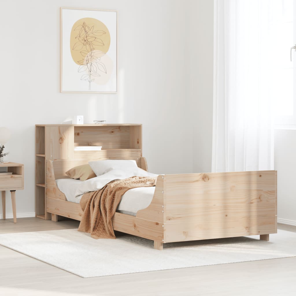 Massivholzbett ohne Matratze 75x190 cm Kiefernholz