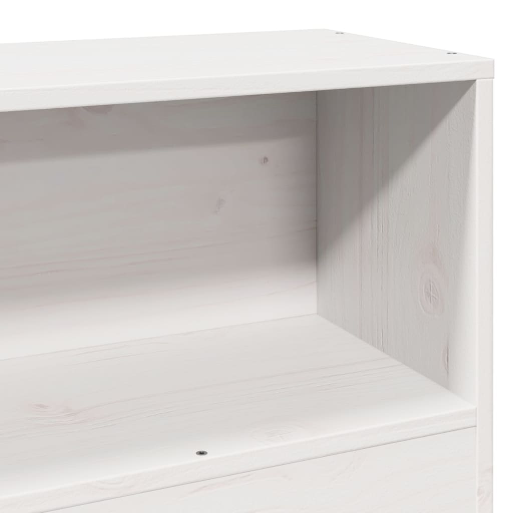Massivholzbett ohne Matratze Weiß 75x190 cm Kiefernholz