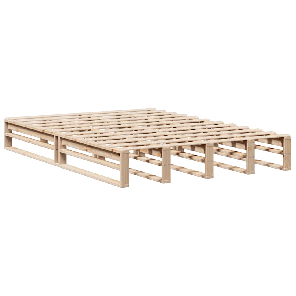Massivholzbett mit Regal ohne Matratze 135x190 cm Massivholz