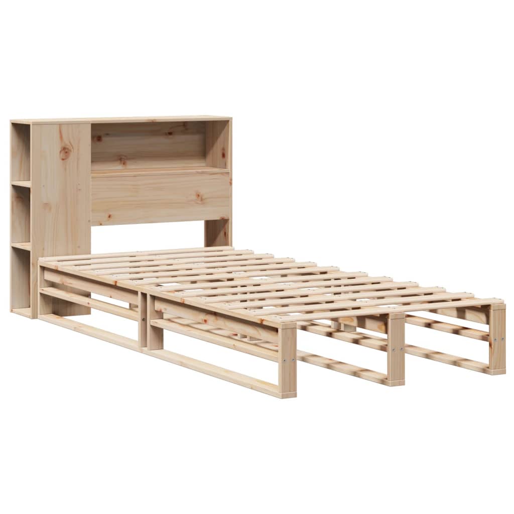 Massivholzbett mit Regal ohne Matratze 90x200 cm Massivholz