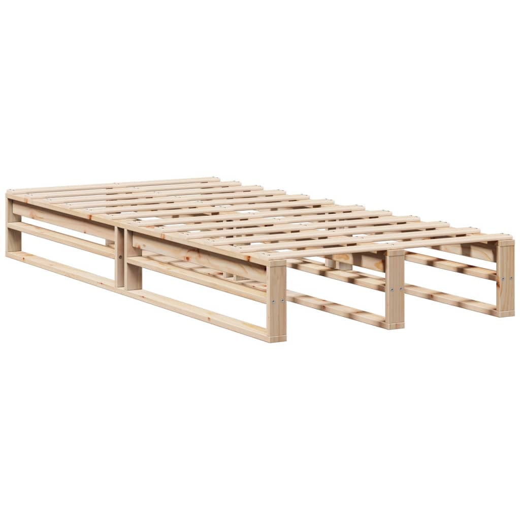 Massivholzbett mit Regal ohne Matratze 90x200 cm Massivholz