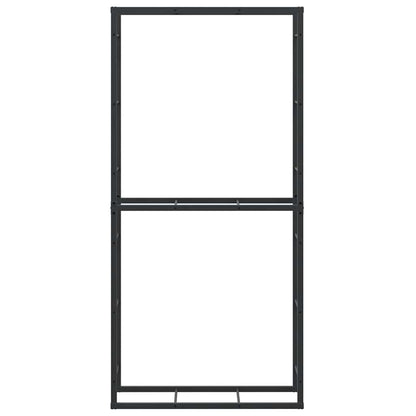 Brennholzregal Schwarz 100x30x209 cm Stahl