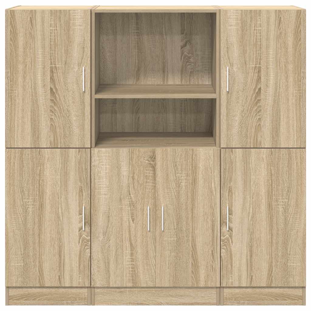 3-tlg. Küchenschrank-Set Sonoma-Eiche Holzwerkstoff