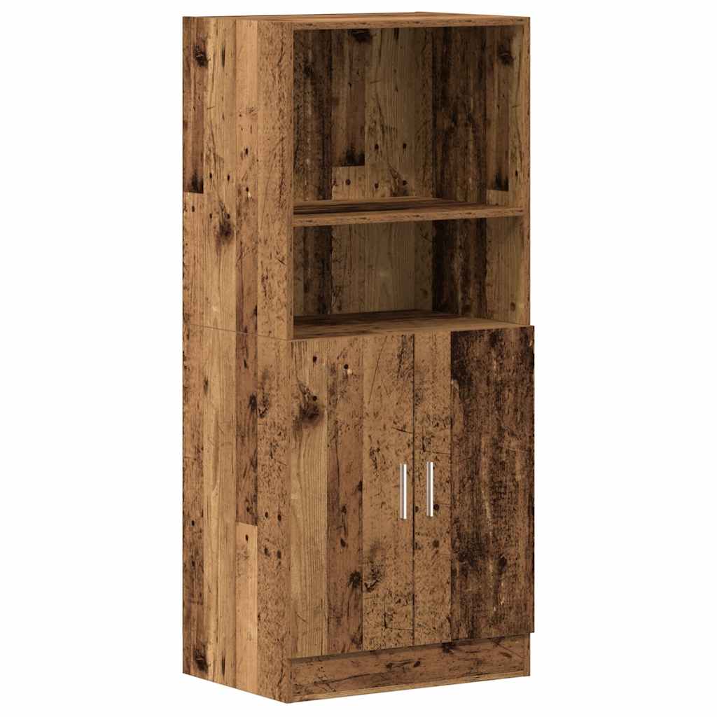 3-tlg. Küchenschrank-Set Altholz-Optik Holzwerkstoff
