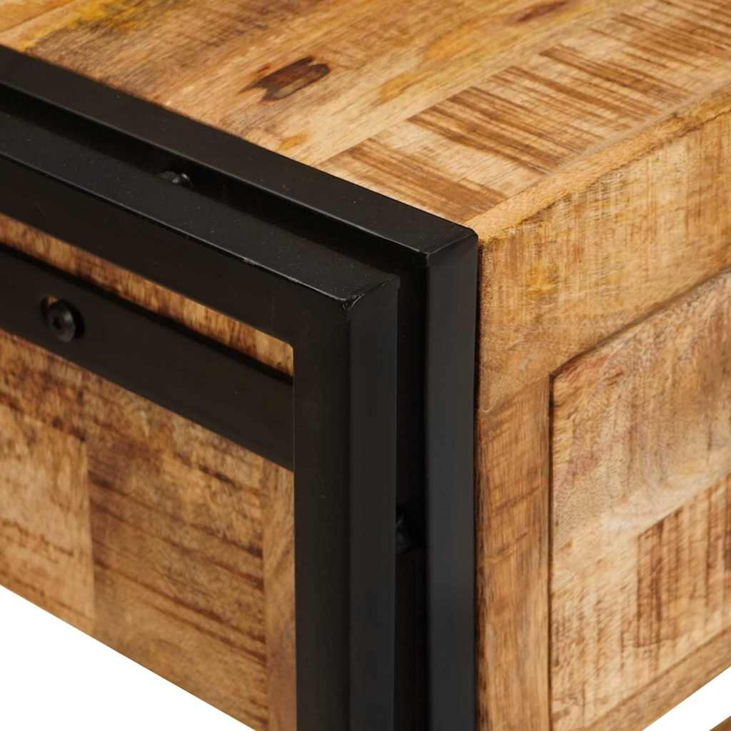 Konsolen-Tische 2 Stk. Braun 161 x 33 x 75 cm Massivholz Mango