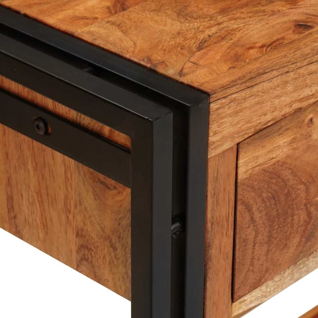 Konsolen-Tische mit Regal 2 pcs Braun Massives Akazienholz