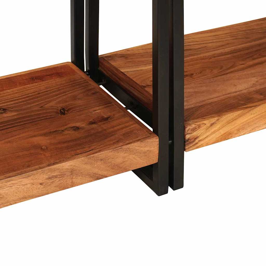 Konsolen-Tische mit Regal 2 pcs Braun Massives Akazienholz