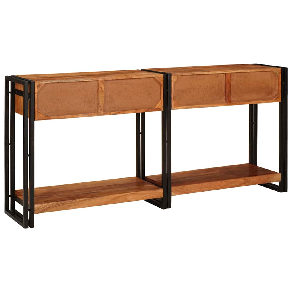 Konsolen-Tische 2 Stk. Braun 161 x 33 x 75 cm Massivholz Akazie