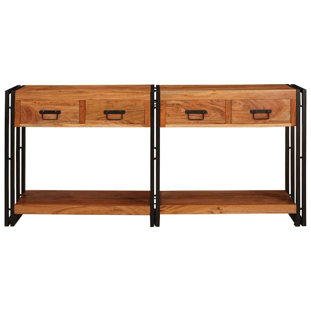 Konsolen-Tische 2 Stk. Braun 161 x 33 x 75 cm Massivholz Akazie