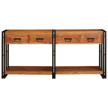 Konsolen-Tische 2 stk. Braun 161 x 33 x 75 cm Massivholz Akazie
