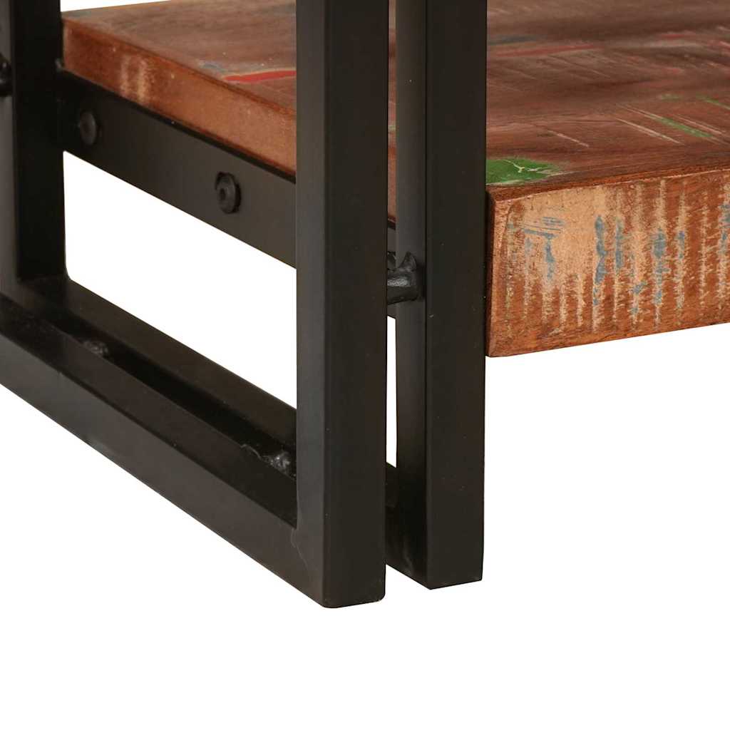 Ensemble de 2 consoles avec tiroirs, en bois massif recyclé coloré