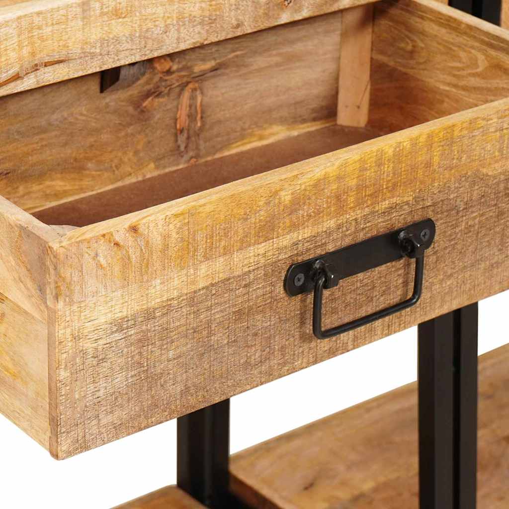 Konsolen-Tische 2 pcs Braun 200 x 33 x 75 cm Massivholz Mango