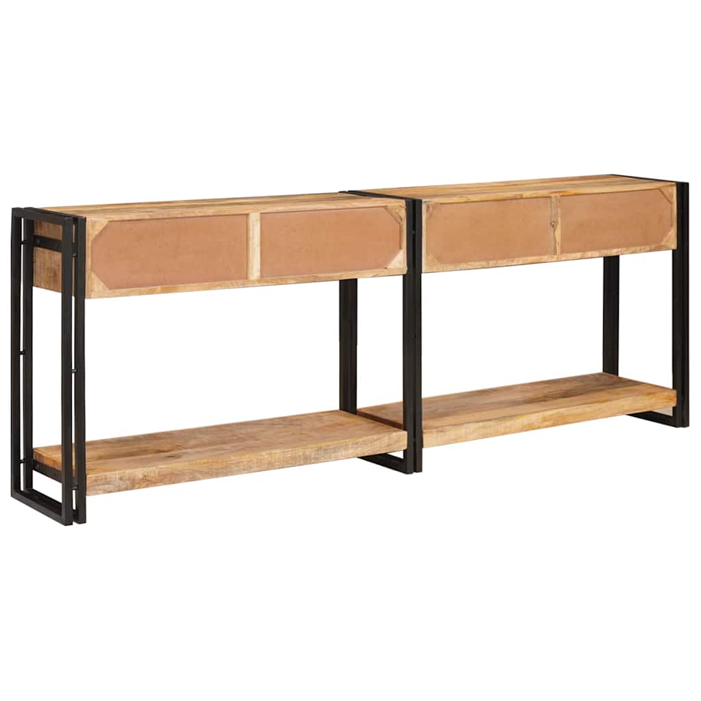 Konsolen-Tische 2 pcs Braun 200 x 33 x 75 cm Massivholz Mango