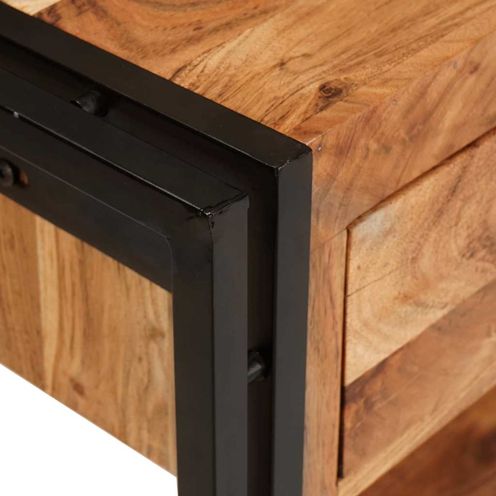 Konsolen-Tische 2 Stk. Braun 200 x 33 x 75 cm Massivholz Akazie