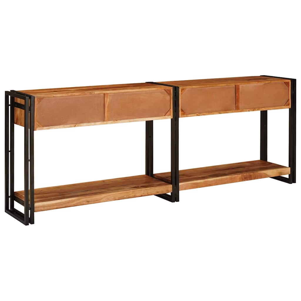 Konsolen-Tische 2 Stk. Braun 200 x 33 x 75 cm Massivholz Akazie