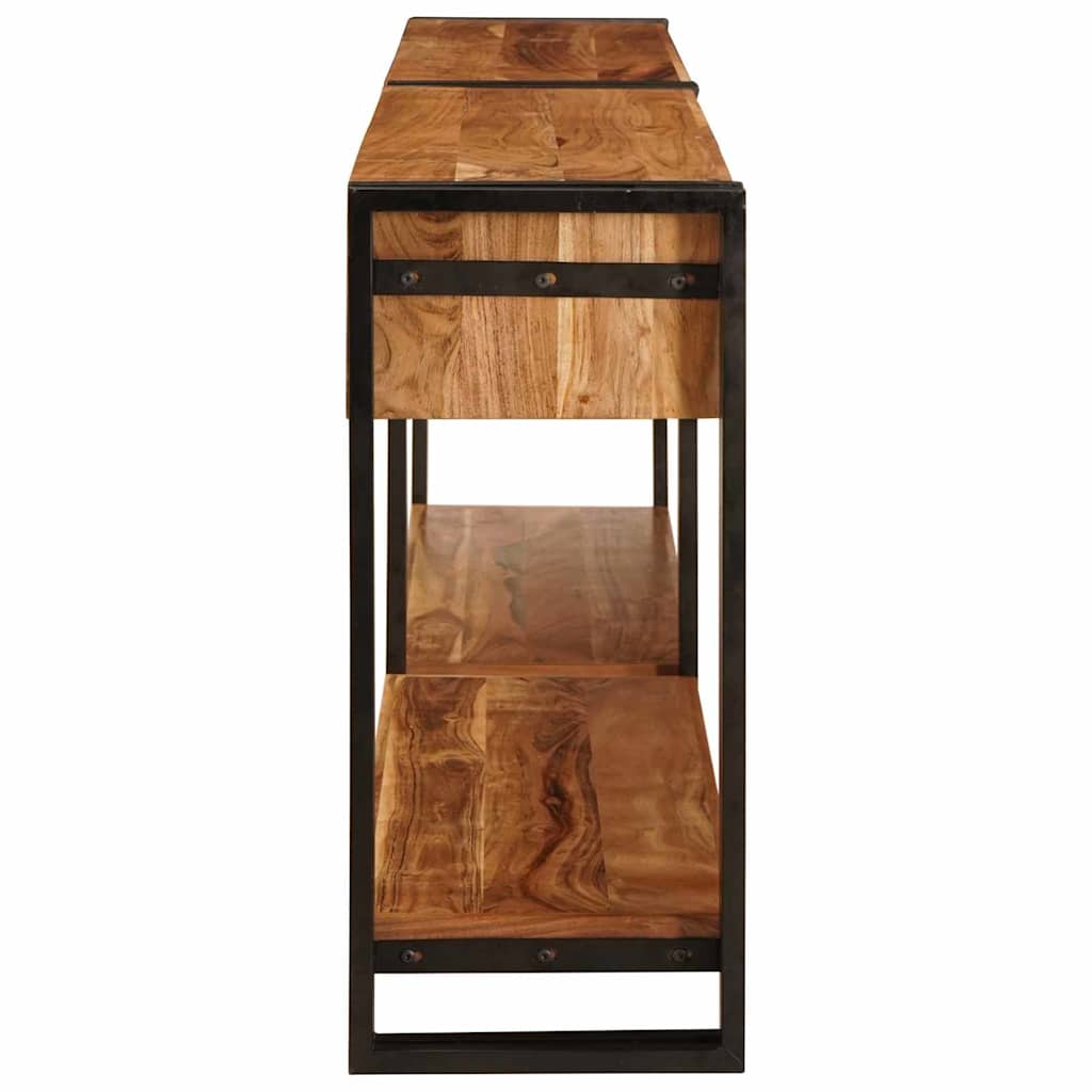 Konsolen-Tische 2 Stk. Braun 200 x 33 x 75 cm Massivholz Akazie
