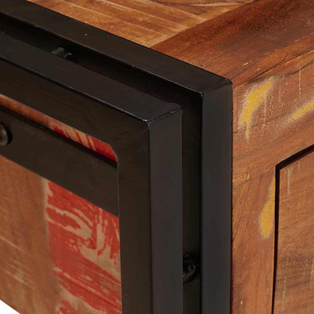 Konsolen-Tische mit Regal 2 pcs Mehrfarbig Massivholz Altholz