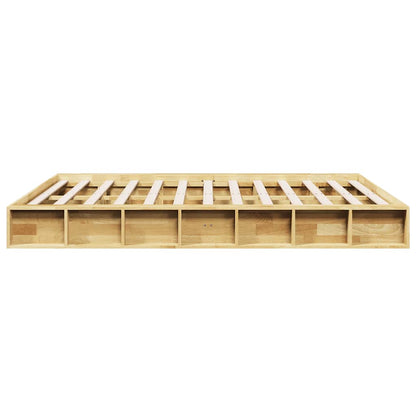 Massivholzbett ohne Matratze 140x200 cm Eichenholz