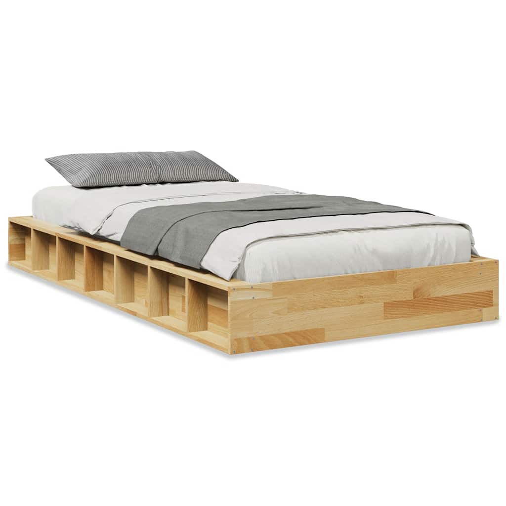 Massivholzbett ohne Matratze 90x190 cm Eichenholz