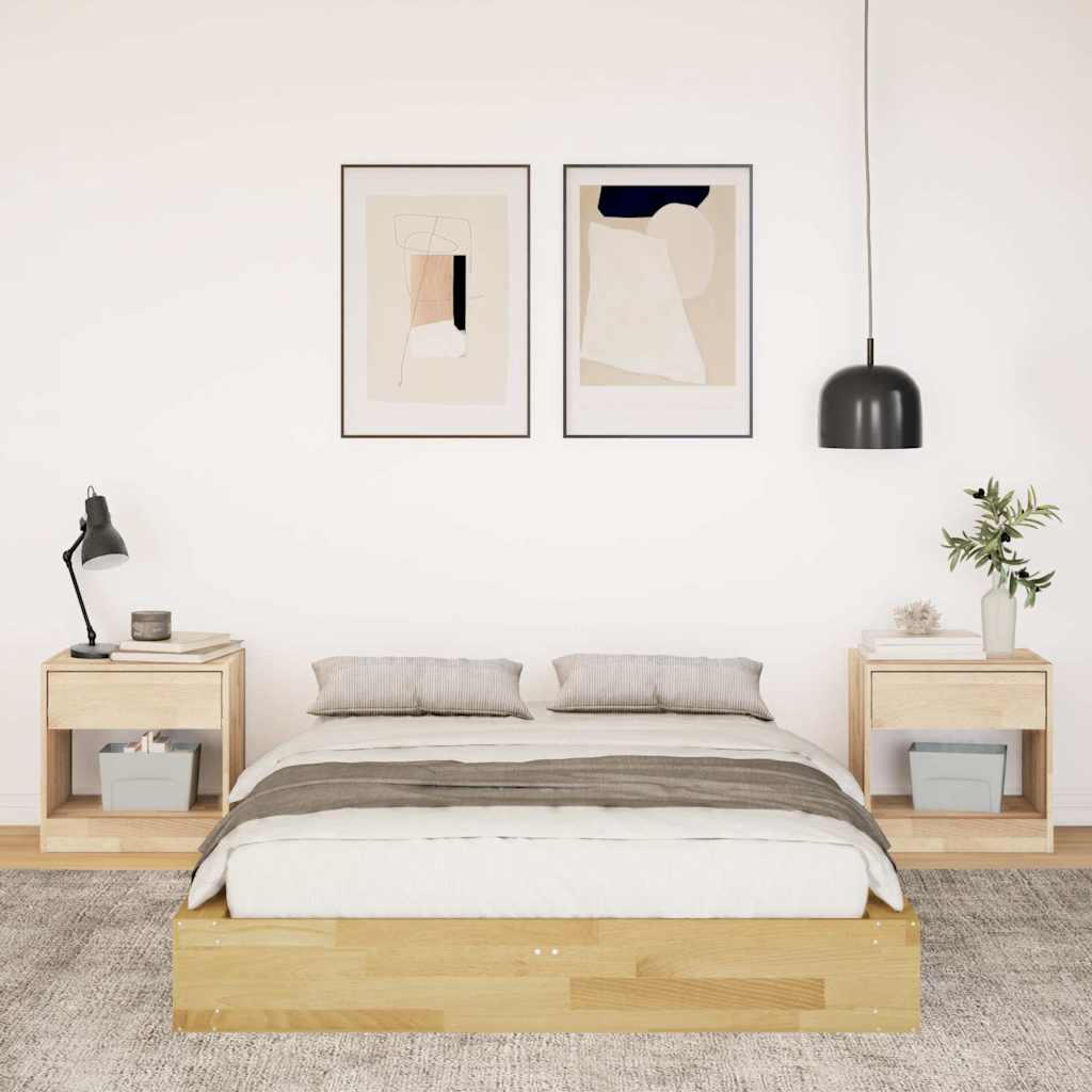 Massivholzbett ohne Matratze 120x190 cm Eichenholz