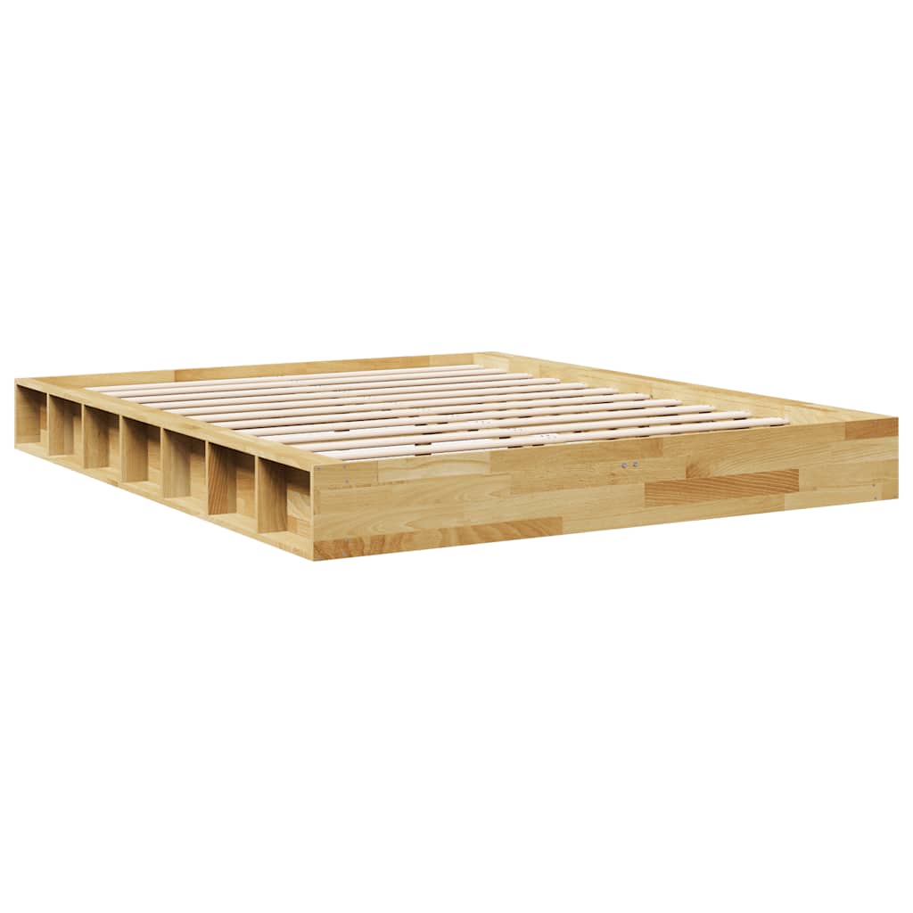 Massivholzbett ohne Matratze 135x190 cm Eichenholz